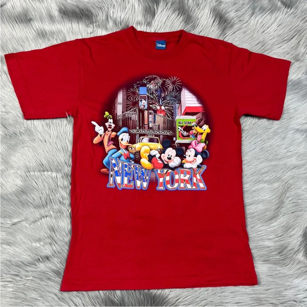 Disney New York City Character Tourist T Shirt Red